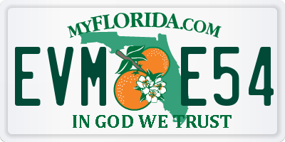 FL license plate EVME54