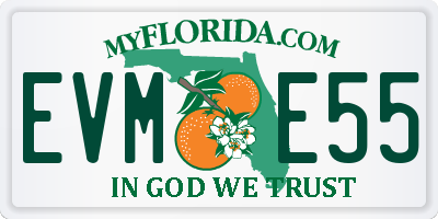 FL license plate EVME55