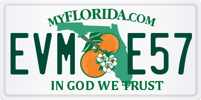 FL license plate EVME57
