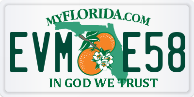 FL license plate EVME58