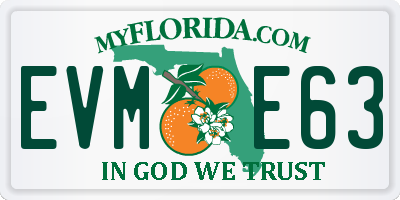 FL license plate EVME63