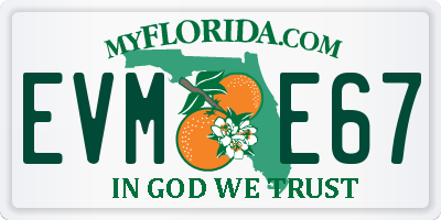 FL license plate EVME67