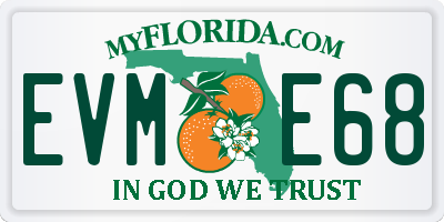 FL license plate EVME68