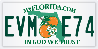 FL license plate EVME74