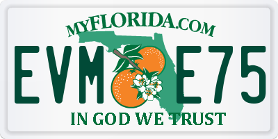 FL license plate EVME75