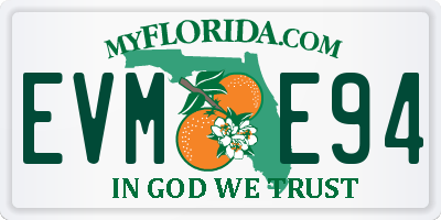 FL license plate EVME94