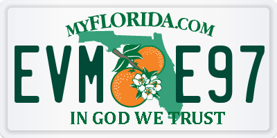 FL license plate EVME97