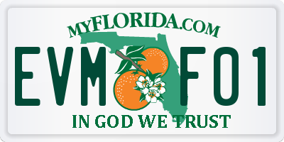 FL license plate EVMF01