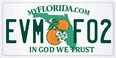 FL license plate EVMF02