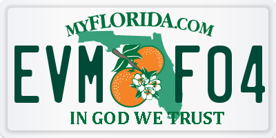 FL license plate EVMF04