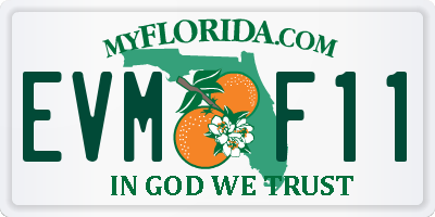FL license plate EVMF11