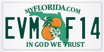 FL license plate EVMF14