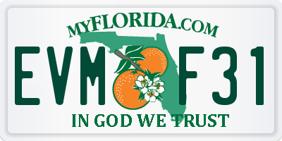 FL license plate EVMF31