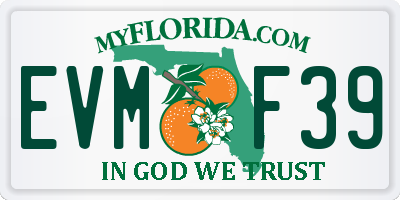 FL license plate EVMF39