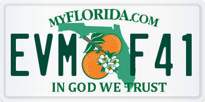 FL license plate EVMF41