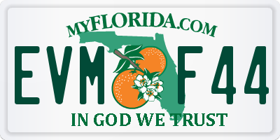 FL license plate EVMF44