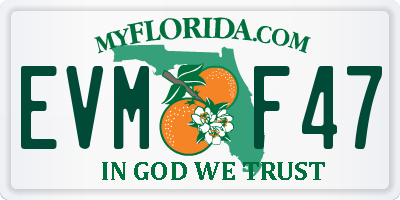 FL license plate EVMF47