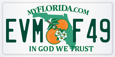 FL license plate EVMF49