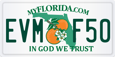 FL license plate EVMF50