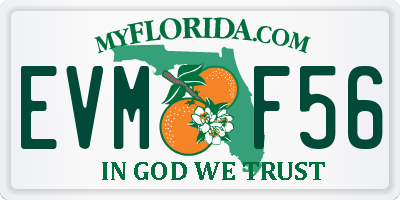 FL license plate EVMF56