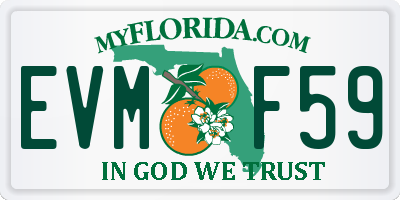 FL license plate EVMF59