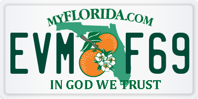 FL license plate EVMF69