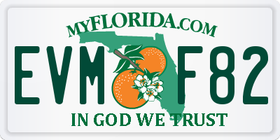 FL license plate EVMF82