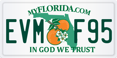 FL license plate EVMF95
