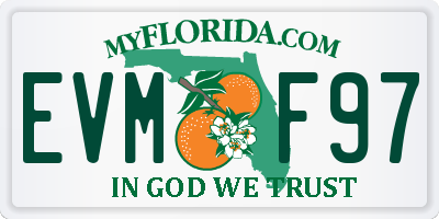 FL license plate EVMF97
