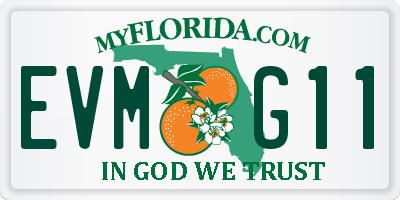 FL license plate EVMG11