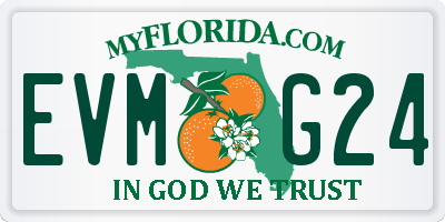 FL license plate EVMG24