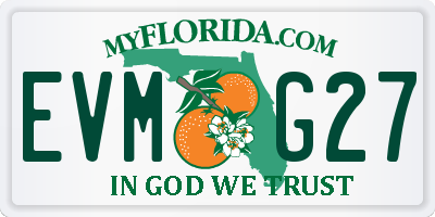 FL license plate EVMG27