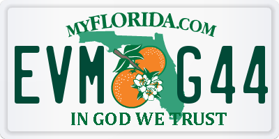 FL license plate EVMG44