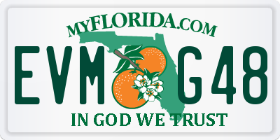 FL license plate EVMG48