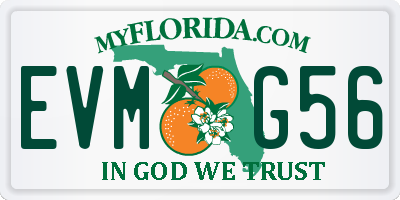 FL license plate EVMG56