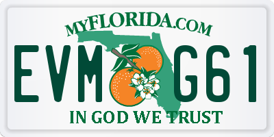 FL license plate EVMG61