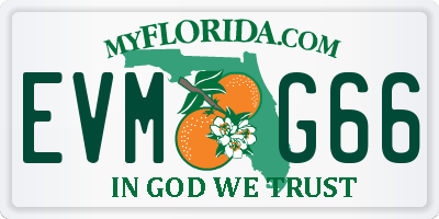 FL license plate EVMG66