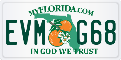 FL license plate EVMG68