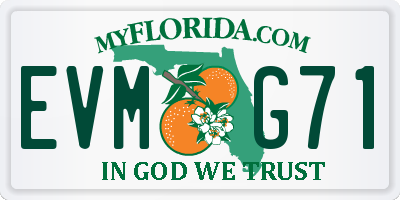 FL license plate EVMG71