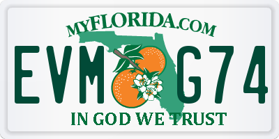 FL license plate EVMG74