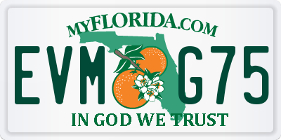 FL license plate EVMG75