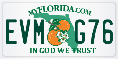 FL license plate EVMG76