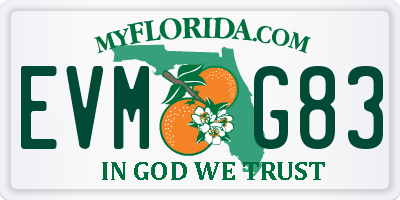 FL license plate EVMG83