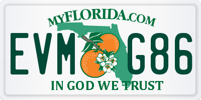 FL license plate EVMG86