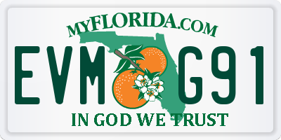 FL license plate EVMG91