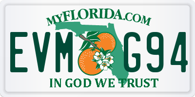 FL license plate EVMG94