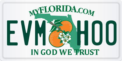 FL license plate EVMH00