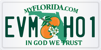 FL license plate EVMH01