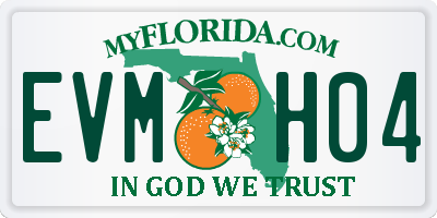 FL license plate EVMH04