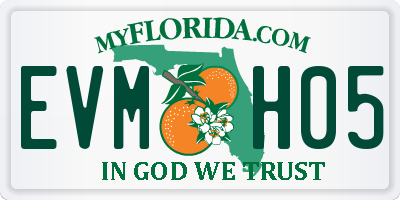 FL license plate EVMH05